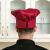 海斯迪克 HK-804 带松紧厨师帽 百褶蘑菇帽 服务员布帽工作帽 黑色