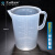 刻度塑料烧杯无柄烧杯带柄烧杯塑料量杯烘焙工具pp材质加厚 塑料（直柄）量杯 2000ml，1个