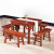 唐煌轩红木家具缅甸花梨(学名:大果紫檀)八仙桌餐桌椅组合家用长条凳四方桌 餐桌
