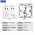 赞牌86型暗装家用十孔插座二二三三插10A带开关独立控制二开十孔面板 二开十孔10A白色