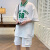 sdanlerb青少年学生穿的短袖短裤运动套装男夏季polo衫初中高中生 白色 M