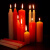 聚远（JUYUAN）蜡烛 应急无烟无味焟烛 红色无烟带防风套5×17cm(10个) 1件价