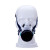 仁聚益重松单罐防毒面具防尘口罩TW01SC时尚轻便单滤盒男女通用 瓷器白+T2滤盒