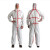 3M 4565白色带帽红色胶条连体防护服XL 1件 防尘液态化学品喷洒 实验室工业清洁作业