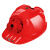 卫卿 安全帽 遮阳帽带风扇头盔 降温通风照明带电池可充电 单位：个 红色 双风扇DF02G-10000 