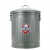 dulton金属垃圾桶铁皮厨房客厅杂物收纳桶套装带盖圆桶 锤纹灰 3.5L 直径18.5*高24cm