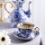 Lomonosov俄皇茶具凤歌系列咖啡杯碟糖罐茶壶下午茶手绘描金瓷器高颜值瓷器 双耳碗