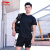 李宁（LI-NING）羽毛球健身运动户外跑步训练休闲短袖T恤ATSP503-1黑色 L码 男款