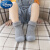 迪士尼（Disney）加厚秋冬季羊羔绒保暖学步鞋软底防滑地板袜鞋男女婴儿宝宝袜子鞋 羊羔绒灰色 偏深 内长11.5cm (5-9个月)
