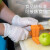 安美尚（ams）A5301一次性乳胶手套食品级检查厨房实验室橡胶手套无粉 乳胶手套 小码100只/盒