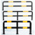 定制防撞护栏钢M型加油站U型桩道路停车位栏杆消防栓转角挡车器 M型1500*600*1.5黑黄
