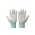 劳保佳 劳保手套 PU涂指手套 涂胶手套 防护涂层尼龙13针手套 防滑电子手套 绿色 M 10双