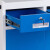 建功立业工具柜GY3943五金配件收纳箱工具箱二抽带挂板蓝白套色