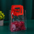 海斯迪克 透明pvc手提袋 购物手拎袋 包装袋 (红色)18*20*10cm竖版 1个 H-123