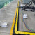 线槽减速带橡胶PVC电线电缆保护槽室内户外舞台地面过线桥盖线板 黄黑特大一线(槽径70*70mm)