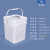 亚岳塑料桶冻干加厚方桶带盖密封pp手提防水涂料拌料桶化工机油桶 方桶白色13L