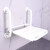 美瑞德（meiruide）浴室折叠座椅卫生间老人安全防滑壁挂凳残疾人无障碍扶手洗澡凳子 可折叠浴室坐凳-带把手-白色