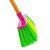 普利赛拉 商用老式扫帚物业木柄塑料丝扫把环卫清洁笤帚 黄斜杆宽头软毛五排