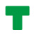 者也（ZYE）PVC磨砂桌面定位贴 T型绿色100个 6s物品管理标签四角定位标识