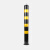 短云 警示柱防护栏杆分道路地桩固定桩隔离柱路障铁立柱防撞柱 75cm加厚黑黄直杆