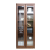 双叶家具实木玻璃组合书柜现代中式书房展示柜双开门玻璃储物柜 胡桃色 两门