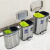 迪恩斯（DEANS）不锈钢脚踏方桶垃圾桶两分类垃圾桶大号带盖双桶干湿分离办公室厨房客厅商用脚踩式40升 