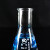 耐高温锥形瓶玻璃三角烧瓶加厚高硼硅毫升直口广口化学三角瓶实验室 广口500ml 带塞子