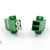 丰应子 LC双工APC有耳一体式塑料卡 绿色光纤法兰盘 耦合器 适配器电信级光纤跳线对接头10颗 FYZ-GY99D