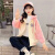 DOGHC7-15岁女童加绒加厚棒球服外套新款韩版中大童洋气女孩连帽卫衣潮 黑色冬季加绒 170