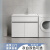 居琛（JUCHEN）蜂窝铝阳台洗衣柜陶瓷一体带搓衣板洗衣池落地洗衣槽浴室柜组合 60CM灰色污水分流+下水器
