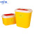 中环力安【方形10L】黄色塑料垃圾桶圆形一次性 医疗利器盒 锐器桶