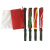 晶事达（JINGSHIDA）多功能信号手旗带喇叭 红白信号指挥手旗 双面双色指挥旗+口哨+三色闪光灯（不含电池）