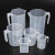 希万辉 实验室多种规格量杯刻度杯塑料烧杯器皿 1000ml 5个装