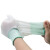 LISM尼龙PU涂掌涂指手套透气耐磨防滑涂层劳保手套 独立包装 M号绿色边/100双