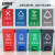 安赛瑞 分类脚踏垃圾桶 新国标加厚分类垃圾箱 30L 户外大号工业商用环卫塑料垃圾箱 蓝色700054