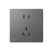 西门子插座开关哑光面板深灰银五孔USB一开空调家用套餐 10A五孔插座