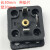DIN43650电磁阀插头座插脚连接器接线盒方型底座4插片4孔3插3孔 3插头