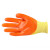 牛郎星劳保手套 胶皮手套耐酸碱防护手套防滑耐油耐磨PVC手套P318 橙色 12付/包
