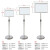 百舸 A2指示牌不锈钢立牌可升降展示牌立式广告牌支架指示牌告示牌展示架水牌展架 黑色A2圆角