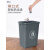 无盖夹缝垃圾桶带盖大号商用餐饮办公室大容量创意垃圾箱 灰色10升(带盖)