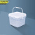 京洲实邦 8L半透明方桶 塑料外卖打包装桶果酱桶JZSB-9149