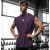 茸耀夏季健身肌肉运动背心男透气吸湿宽松训练无袖速干坎肩短袖健身衣 浅紫(速干) 3XL