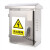国标小心有电配电柜高低压柜配电箱电力警示标识机械不干胶标志 注意高温 15x20cm