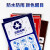 鸣固 垃圾贴纸 垃圾桶分类标识贴纸 标签贴高清写真贴纸提示牌 04蓝色厨余垃圾15×20cmMGF1153