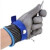 5级防割手套钢丝金属打架防护手套防切割钢丝手套防割防刺 蓝色 XL
