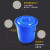 穆运 大号加厚塑料水桶圆桶加厚储水桶工业环卫物业垃圾塑胶桶白色 560*440*700mm120L带盖