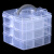 冰禹 零件箱透明塑料五金零配件工具分隔可拆把手 大号24.5*16.5*18cm bf-100