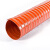 高温风管300度红色硅胶硫化耐腐蚀防火抽风软管 钢丝伸缩管通风管 内径406mm4米