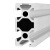 斯柏克铝型材框架 工业铝型材2040欧标铝型材流水线工作台设备铝合金框 2040欧标1.8厚银白氧化(1米)