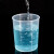顶郝 塑料量杯 透明全刻度量杯 pp带盖实验室量杯 60毫升（10个装） 